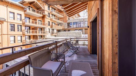 Urlaub in den Bergen 5 Zimmer Maisonettewohnung für 8 Personen (1) - Chalet Lodge PureValley - Les Menuires - Balkon