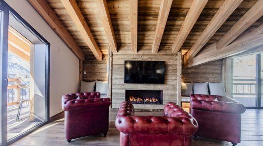 Holiday in mountain resort 6 room duplex apartment 10 people (5) - Chalet Lodge PureValley - Les Menuires - Living room