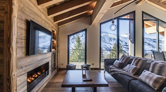 Urlaub in den Bergen 6 Zimmer Maisonettewohnung für 12 Personen (2) - Chalet Lodge PureValley - Les Menuires - Wohnzimmer