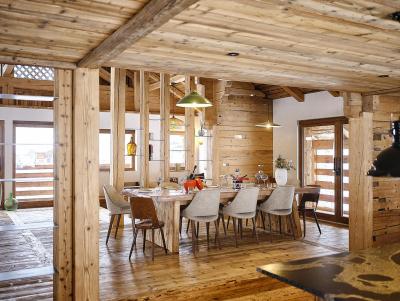 Holiday in mountain resort 5 room mezzanine chalet 10 people - Chalet Notre Paradis - Le Grand Bornand - Living room
