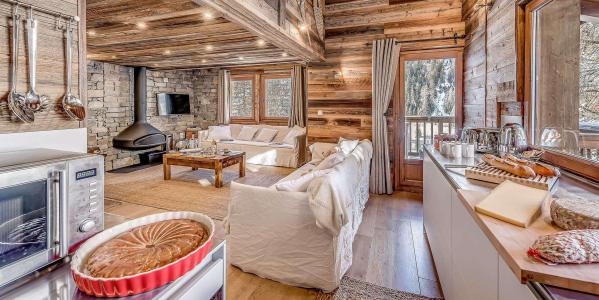 Urlaub in den Bergen Doppelchalethälfte 7 Zimmer für 12 Personen (CH) - Chalet Paradis Blanc - Tignes - Wohnzimmer