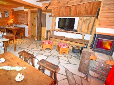 Holiday in mountain resort Chalet Pierra Menta - Peisey-Vallandry - Fireplace
