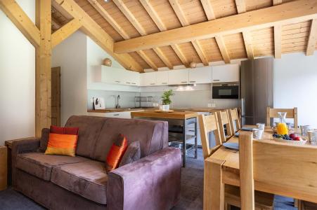 Holiday in mountain resort 5 room duplex chalet 10 people - Chalet Ponturin - Peisey-Vallandry - Living room