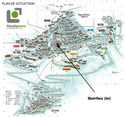 Vacanze in montagna Appartamento 6 stanze per 9 persone - Chalet Quirlies - Alpe d'Huez - Mappa