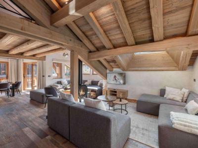 Urlaub in den Bergen 6 Zimmer Chalet für 14 Personen (REVEDEMARMOTTES) - Chalet Rêve de Marmottes - Méribel - Wohnzimmer