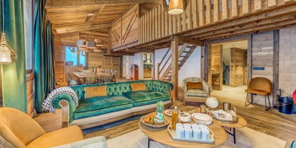 Holiday in mountain resort 10 room duplex chalet 15 people - Chalet Riva - La Plagne - Living room