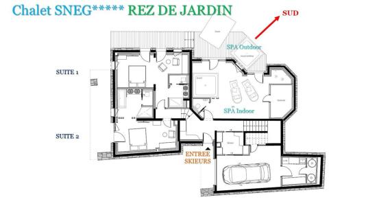 Wakacje w górach Domek górski triplex 12 pokojowy  dla 12 osób - Chalet Sneg - Tignes - Plan