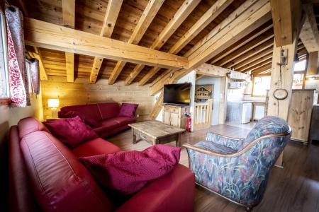 Holiday in mountain resort 6 room triplex chalet 11 people (Mont Blanc) - Chalets du Cocoon - La Plagne - Living room