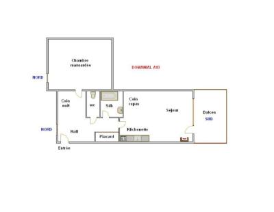 Vacaciones en montaña Apartamento cabina 2 piezas para 4 personas (13) - Domanial A - La Clusaz - Plano