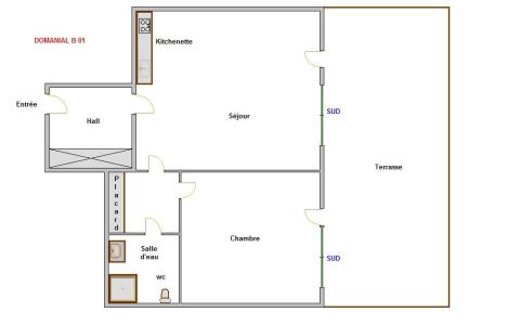 Vacaciones en montaña Apartamento 2 piezas para 4 personas (01) - Domanial B - La Clusaz - Plano