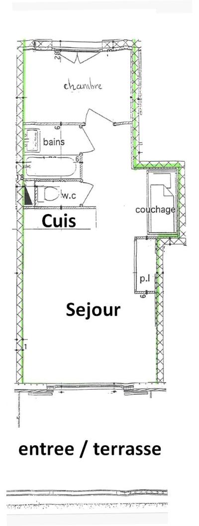 Каникулы в горах Апартаменты 2 комнат кабин 6 чел. (EPIL03) - EPILOBE - Les Saisies - план