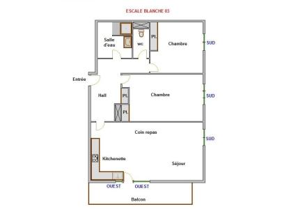 Vacaciones en montaña Apartamento 3 piezas para 5 personas (03) - Escale Blanche - La Clusaz - Plano