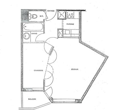 Wakacje w górach Apartament 2 pokojowy 4 osób (313) - Fontaines Blanches - Avoriaz - Plan