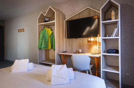 Urlaub in den Bergen Schalfzimmer für 2 Personen (CORDEE) - Hôtel Base Camp Lodge - Les Arcs - Doppelbett