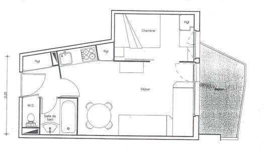 Vacaciones en montaña Apartamento 2 piezas para 5 personas (204) - Hôtel de la Falaise - Avoriaz - Plano