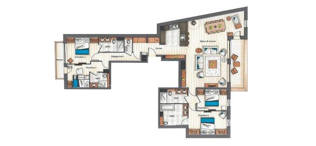 Holiday in mountain resort  (C17) - Keystone Lodge - Courchevel - Plan