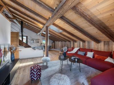 Holiday in mountain resort 5 room duplex semi-detached chalet 10 people - La Ferme St Gervais - Saint Gervais - Living room