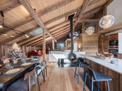 Vakantie in de bergen Chalet duplex mitoyen 5 kamers 10 personen - La Ferme St Gervais - Saint Gervais - Woonkamer