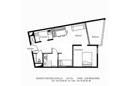 Vacanze in montagna Appartamento 2 stanze con alcova per 5 persone (11) - La Résidence l'Armoise - Les Menuires - Mappa