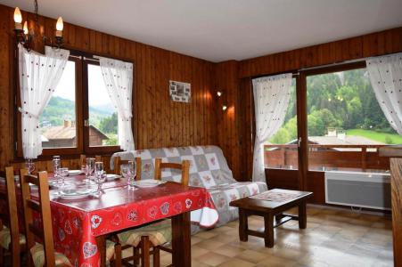 Vakantie in de bergen Appartement 3 kabine kamers 6 personen (07) - La Résidence le Charvet - Le Grand Bornand - Woonkamer