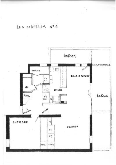 Vacances en montagne Appartement 2 pièces 5 personnes (04) - La Résidence les Airelles - Méribel - Plan