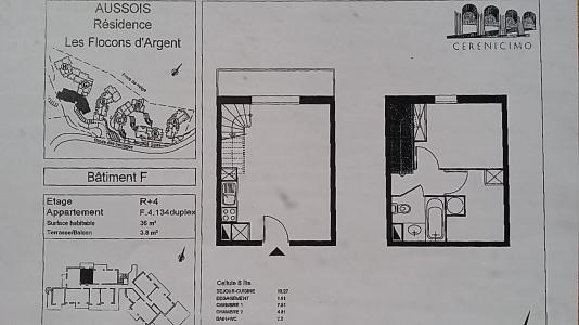 Wakacje w górach Apartament duplex 2 pokojowy 6 osób (F4.134) - La Résidence les Flocons d'Argent - Aussois - Plan