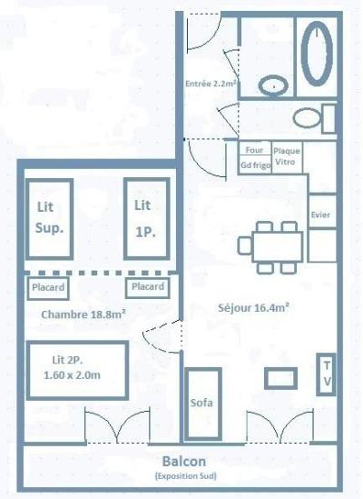 Urlaub in den Bergen 2-Zimmer-Appartment für 5 Personen (632) - La Résidence les Sétives - Aussois - Unterkunft
