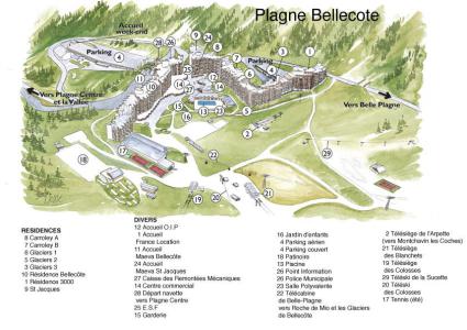 Urlaub in den Bergen La Résidence St Jacques - La Plagne - Plan
