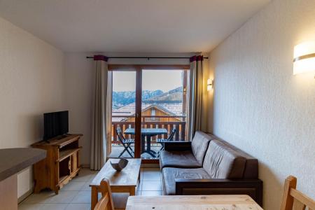 Vakantie in de bergen Appartement 3 kamers 6 personen (404) - Le Balcon des Airelles - Les Orres - Woonkamer