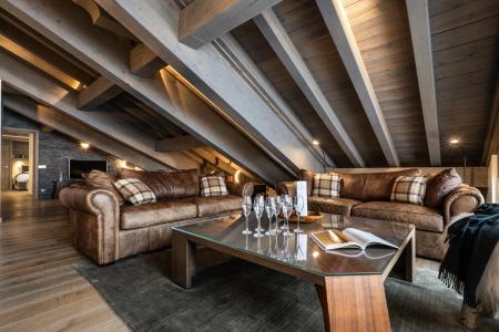 Vakantie in de bergen Appartement duplex 5 kamers 8 personen (Paragon) - Le C - Courchevel - Woonkamer