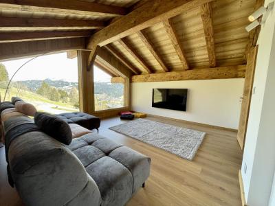 Urlaub in den Bergen Triplex-Chalet 8 zimmer 14 Personnen - LE CHAR - Les Gets - Wohnzimmer