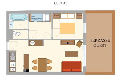 Vacanze in montagna Appartamento 2 stanze con alcova per 6 persone (15) - Le Clos d'Aussois - Aussois