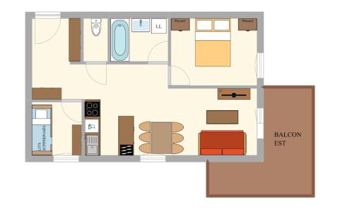 Vacanze in montagna Appartamento 3 stanze per 6 persone (09) - Le Clos d'Aussois - Aussois