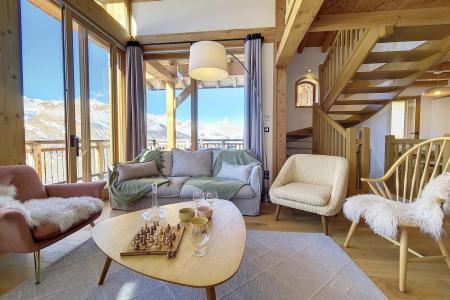 Holiday in mountain resort 5 room triplex chalet 8 people (Cachette) - Le Hameau de Caseblanche - Saint Martin de Belleville - Living room