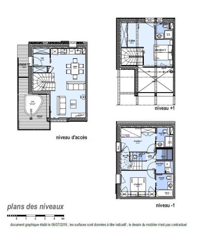 Каникулы в горах Шале триплекс 4 комнат 6 чел. (Léa) - Le Hameau de Caseblanche - Saint Martin de Belleville - план