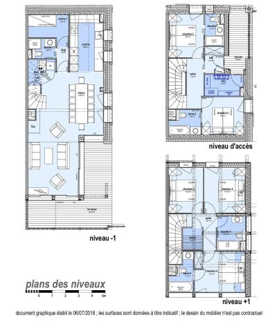 Urlaub in den Bergen Duplex Wohnung 6 Zimmer 10 Personnen (Bouc Blanc) - Le Hameau de Caseblanche - Saint Martin de Belleville - Plan