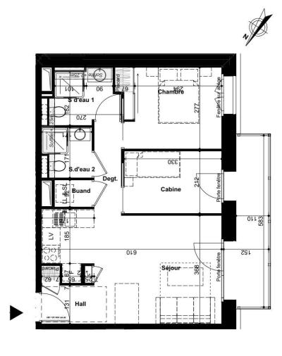 Vacances en montagne Appartement 2 pièces cabine 4 personnes (G471) - Le Roc - Valmorel - Plan