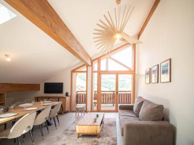 Vakantie in de bergen Appartement 4 kamers 7 personen (G497) - Le Roc - Valmorel - Woonkamer