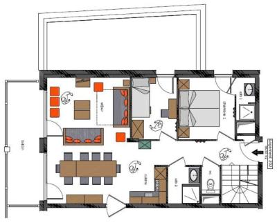 Vakantie in de bergen Appartement duplex 5 kamers 10 personen (202) - Le Roc Noir - La Rosière - Kaart