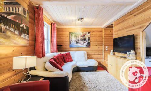Vakantie in de bergen Chalet 5 kamers 8 personen (Prestige 110m²) - Les Chalets de Flaine Hameau - Maeva Home - Flaine - Woonkamer