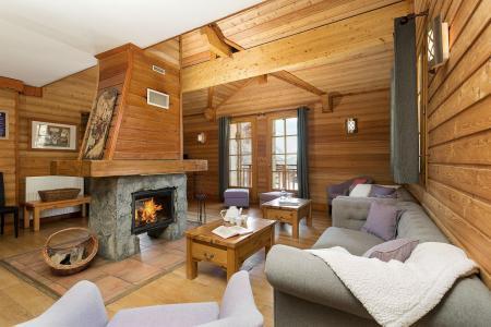 Holiday in mountain resort Les Chalets de l'Altiport - Alpe d'Huez - Living room