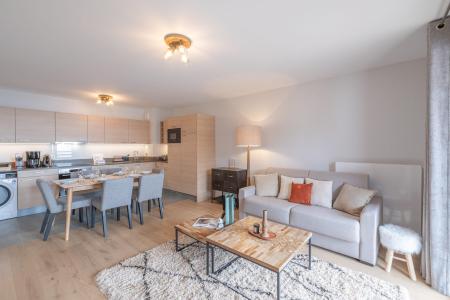 Vakantie in de bergen Appartement 3 kabine kamers 6 personen (C102) - Les Fermes de l'Alpe - C - Alpe d'Huez - Woonkamer