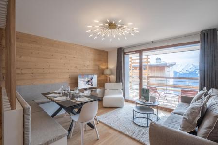 Urlaub in den Bergen 4-Zimmer-Holzhütte für 8 Personen (D206) - Les Fermes de l'Alpe - D - Alpe d'Huez - Wohnzimmer