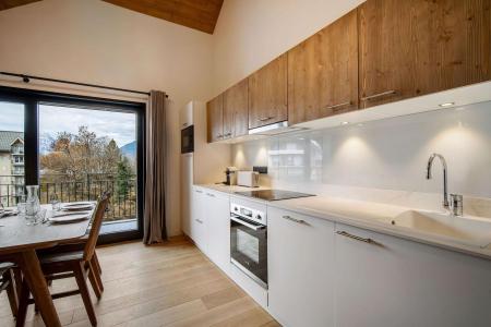 Vakantie in de bergen Appartement 4 kamers mezzanine 6 personen (B402) - Les Sources de la Canopée - Saint Gervais - Woonkamer