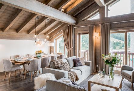 Urlaub in den Bergen 4-Zimmer-Appartment für 8 Personen (D10) - Mammoth Lodge - Courchevel - Wohnzimmer