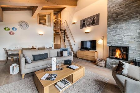 Holiday in mountain resort 5 room duplex apartment 8 people (D07) - Mammoth Lodge - Courchevel - Living room