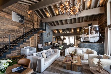 Каникулы в горах Апартаменты триплекс 8 комнат 14-16  чел. (D15) - Mammoth Lodge - Courchevel - Салон