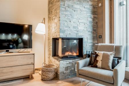 Vakantie in de bergen Appartement duplex 5 kamers 8 personen (D07) - Mammoth Lodge - Courchevel - Open haard