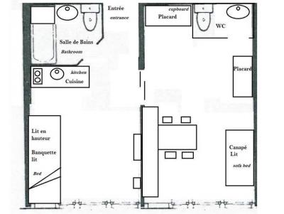 Vacaciones en montaña Apartamento 2 piezas para 4 personas (206) - Portes du Soleil - Avoriaz - Plano