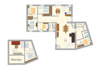 Каникулы в горах Апартаменты 7 комнат 14 чел. (01) - Résidence Albrieux - Val Cenis - план